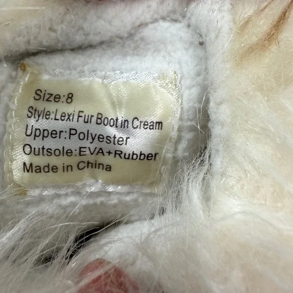 Joyfolie Kids Girls Lexi Fur Boot in Cream Size 8 Cozy Winter Warm Fashion Boots - Picture 6 of 6